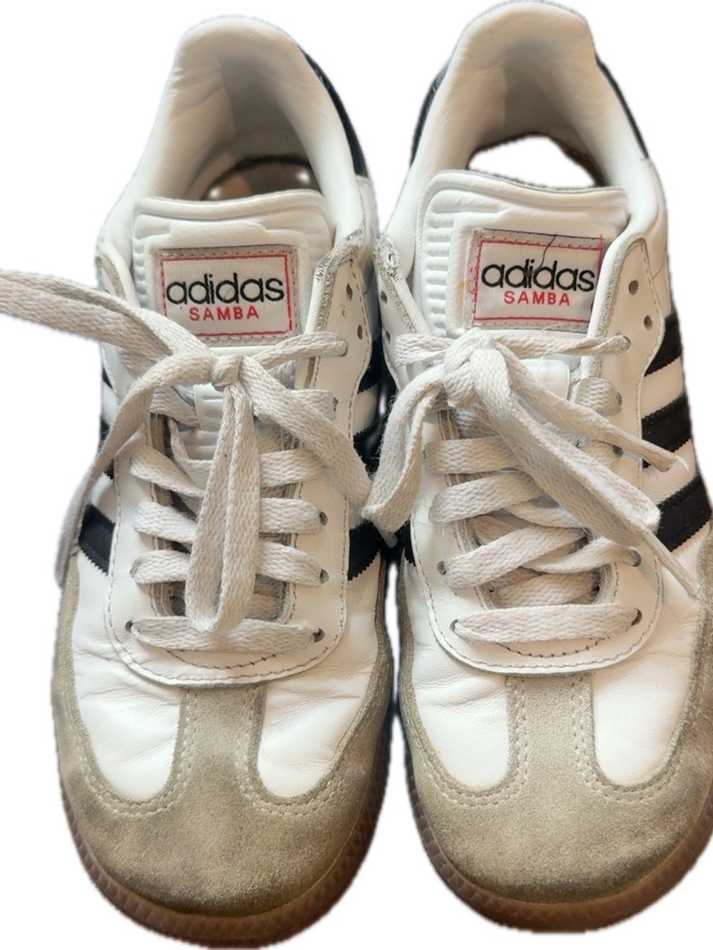 Kids adidas Samba OG Black and Beige Sneakers sz 3.5